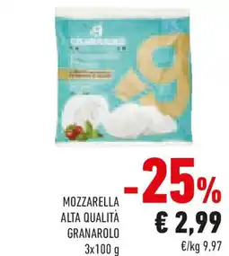 Conad Mozzarella alta qualità granarolo offerta