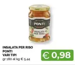 Mercatò Insalata per riso ponti vari tipi offerta