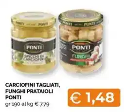 Mercatò Carciofini tagliati, funghi prataioli PONTI offerta