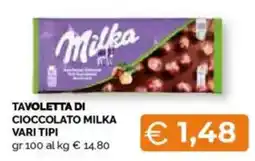 Mercatò Tavoletta di cioccolato milka vari tipi offerta