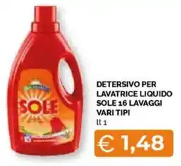 Mercatò Detersivo per lavatrice liquido sole vari tipi offerta