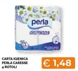 Mercatò Carta igienica perla caresse 4 rotoli offerta