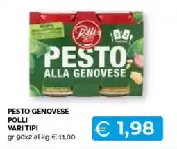 Mercatò Pesto genovese polli vari tipi offerta