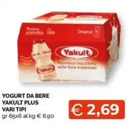 Mercatò Yogurt da bere yakult plus vari tipi offerta