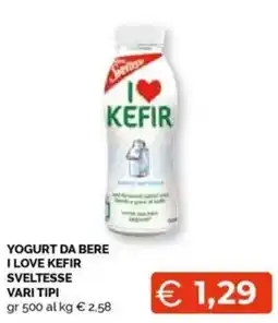 Mercatò Yogurt da bere i love kefir sveltesse vari tipi offerta