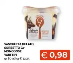 Mercatò Vaschetta gelato, sorbetto G7 monodose offerta