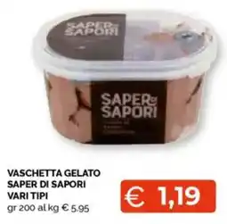 Mercatò Vaschetta gelato saper di sapori vari tipi offerta