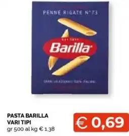 Mercatò Pasta barilla vari tipi offerta