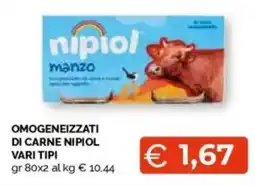 Mercatò Omogeneizzati di carne nipiol vari tipi offerta