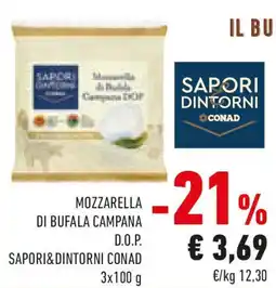 Conad Mozzarella di bufala campana D.O.P. SAPORI&DINTORNI CONAD offerta