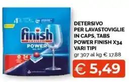 Mercatò Detersivo per lavastoviglie in caps, tabs power finish x34 vari tipi offerta