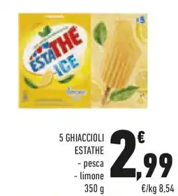 Conad 5 GHIACCIOLI ESTATHE pesca limone offerta