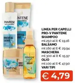 Mercatò Linea per capelli pro-v pantene shampoo-balsamo Maschera olio vari tipi offerta