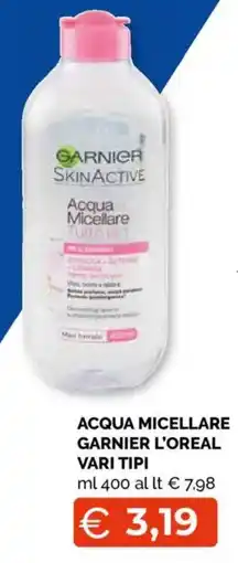 Mercatò Acqua micellare garnier l'oreal vari tipi offerta