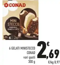 Conad 6 gelati ministecco CONAD vari gusti offerta