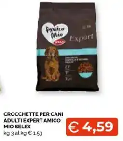 Mercatò Crocchette per cani adulti expert amico mio SELEX offerta