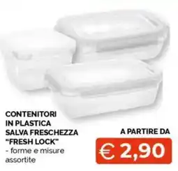 Mercatò Contenitori in plastica salva freschezza "fresh lock" offerta