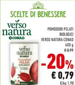 Conad Pomodori pelati biologici VERSO NATURA CONAD offerta