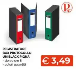 Mercatò Registratore box protocollo uniblack pigna offerta