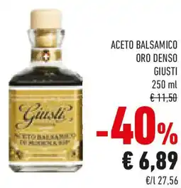 Conad Aceto balsamico oro denso GIUSTI offerta