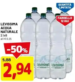 DPiù Levissima acqua naturale offerta