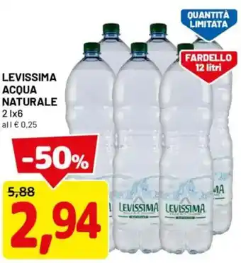DPiù Levissima acqua naturale offerta
