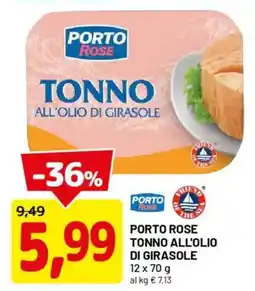DPiù Porto rose tonno all'olio di girasole offerta
