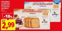 DPiù Grissinbon le fresche biscottate classiche / integrali offerta