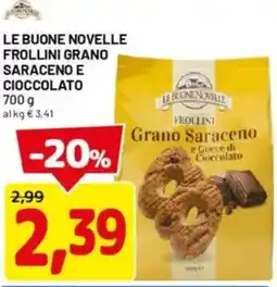 DPiù Le buone novelle frollini grano saraceno e cioccolato offerta