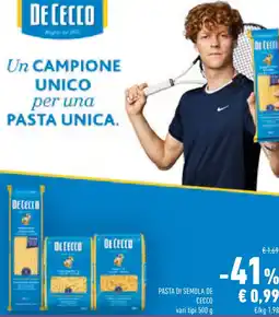Conad Pasta di semola de cecco vari tipi offerta