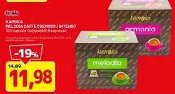 DPiù KAMOKA Melodia caffè cremoso / intenso offerta