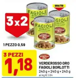 DPiù Verderosso oro fagioli borlotti FORLOTTI offerta