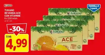 DPiù Tukano bevanda ace con vitamine offerta