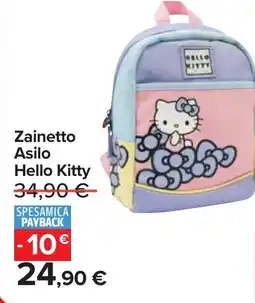Carrefour Zainetto Asilo Hello Kitty offerta