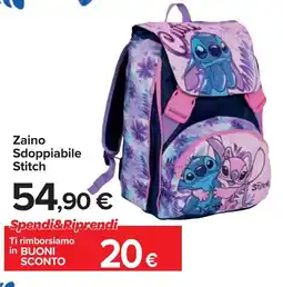 Carrefour Zaino Sdoppiabile Stitch offerta