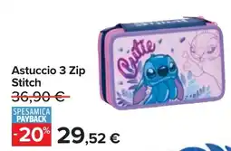 Carrefour Astuccio 3 Zip Stitch offerta