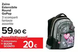 Carrefour Zaino Estensibile Round GoPop offerta