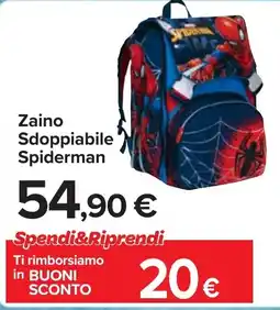 Carrefour Zaino Sdoppiabile Spiderman offerta