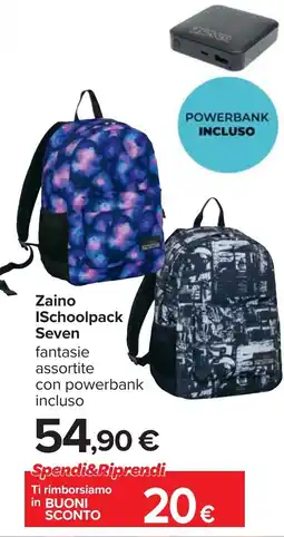 Carrefour Zaino ISchoolpack Seven offerta