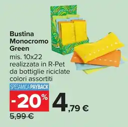 Carrefour Bustina Monocromo Green offerta