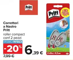 Carrefour Correttori a Nastro Pritt offerta