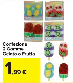 Carrefour Confezione 2 Gomme Gelato o Frutta offerta