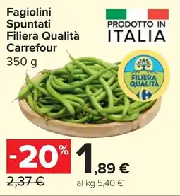 Carrefour Market Fagiolini Spuntati Filiera Qualità Carrefour offerta