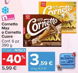 Carrefour Market Cornetto Max o Cornetto Cuore offerta