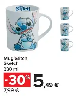 Carrefour Mug Stitch Sketch offerta