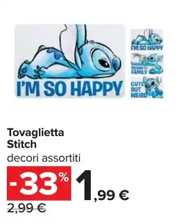 Carrefour Tovaglietta Stitch offerta