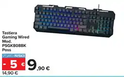 Carrefour Tastiera Gaming Wired Mod. PSGK808BK Poss offerta