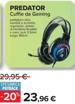 Carrefour PREDATOR Cuffie da Gaming offerta