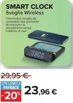 Carrefour SMART CLOCK Sveglia Wireless offerta