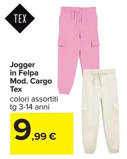 Carrefour Jogger in Felpa Mod. Cargo Tex offerta